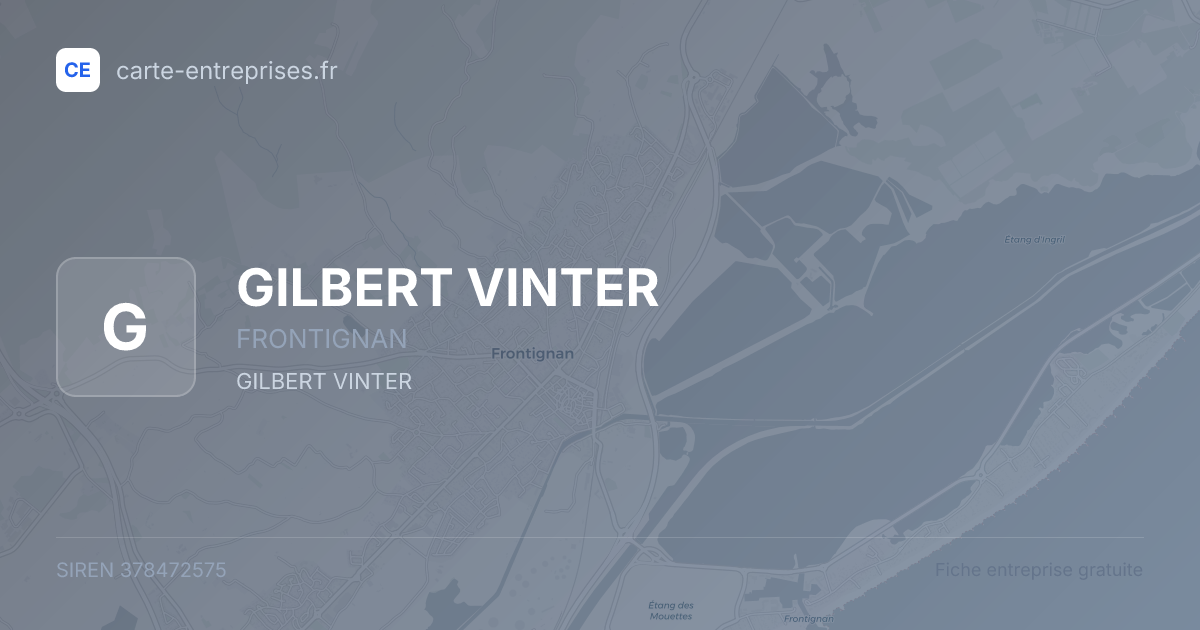 GILBERT VINTER — 378472575 — fiche entreprise