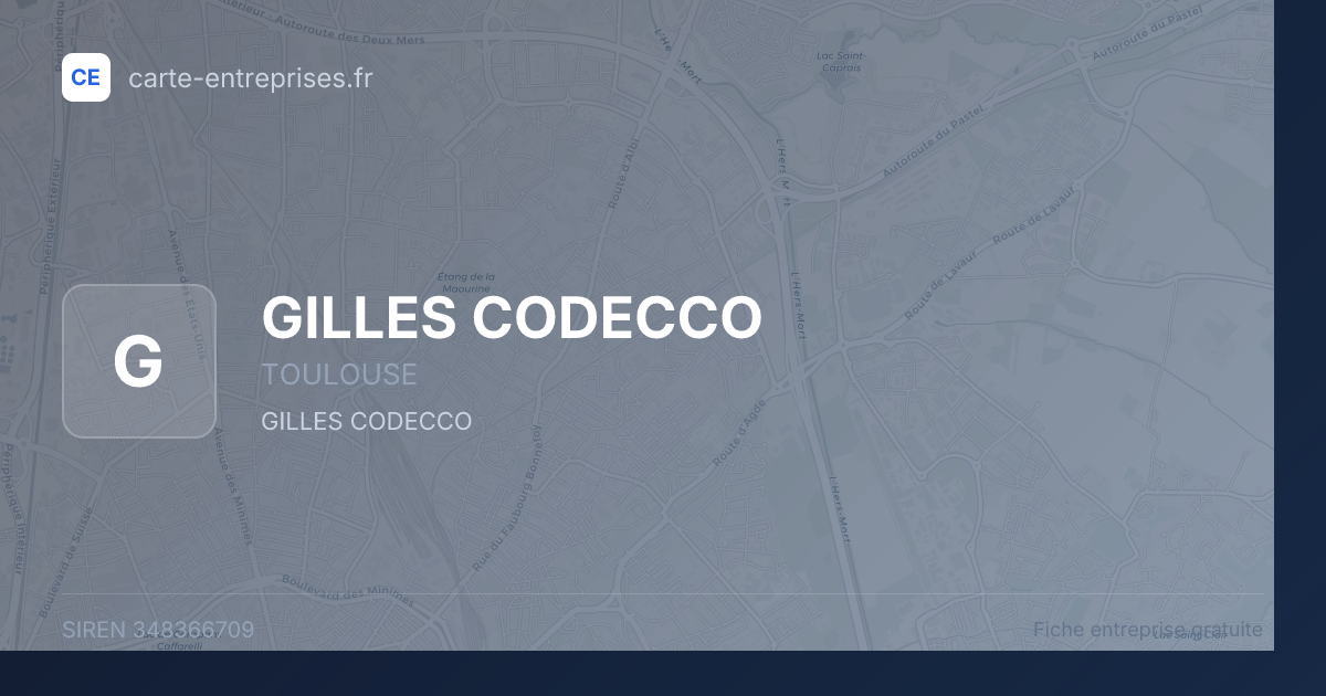 GILLES CODECCO — 348366709 — fiche entreprise