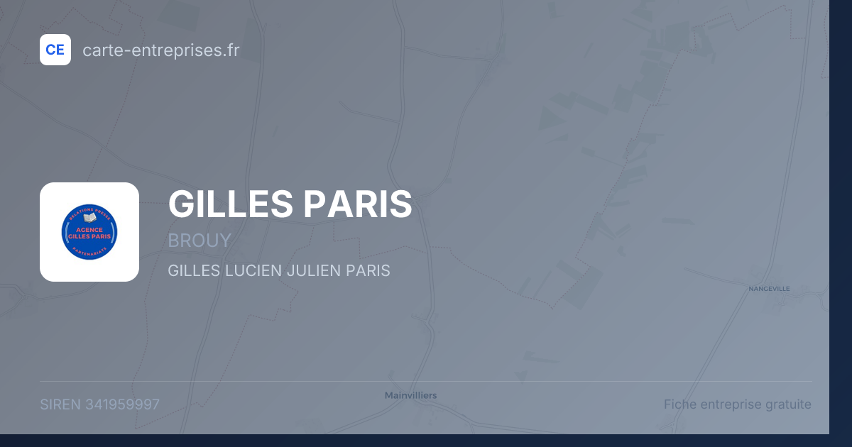 GILLES PARIS — 341959997 — fiche entreprise