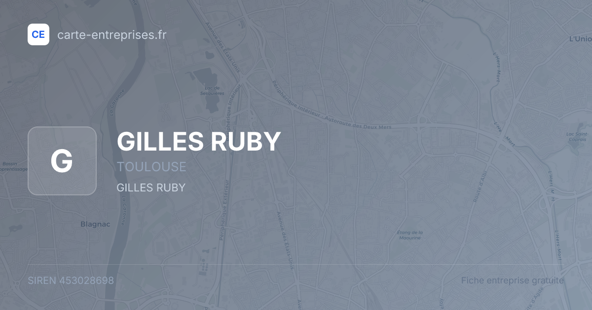 GILLES RUBY — 453028698 — fiche entreprise