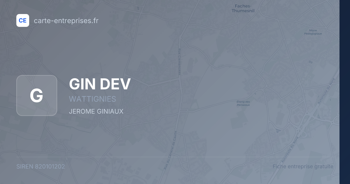 GIN DEV — 820101202 — fiche entreprise