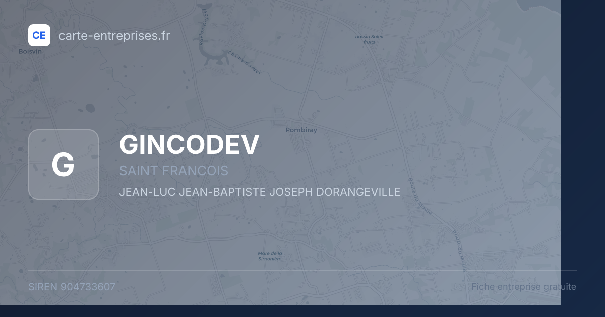 GINCODEV — 904733607 — fiche entreprise