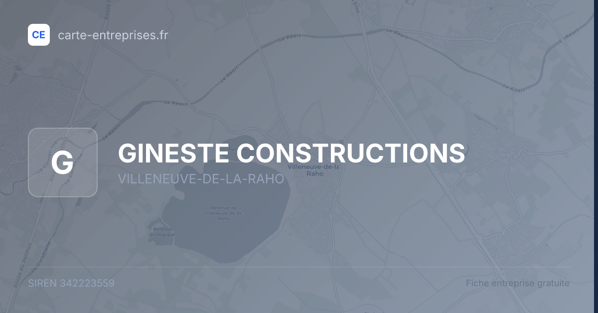 GINESTE CONSTRUCTIONS — 342223559 — fiche entreprise