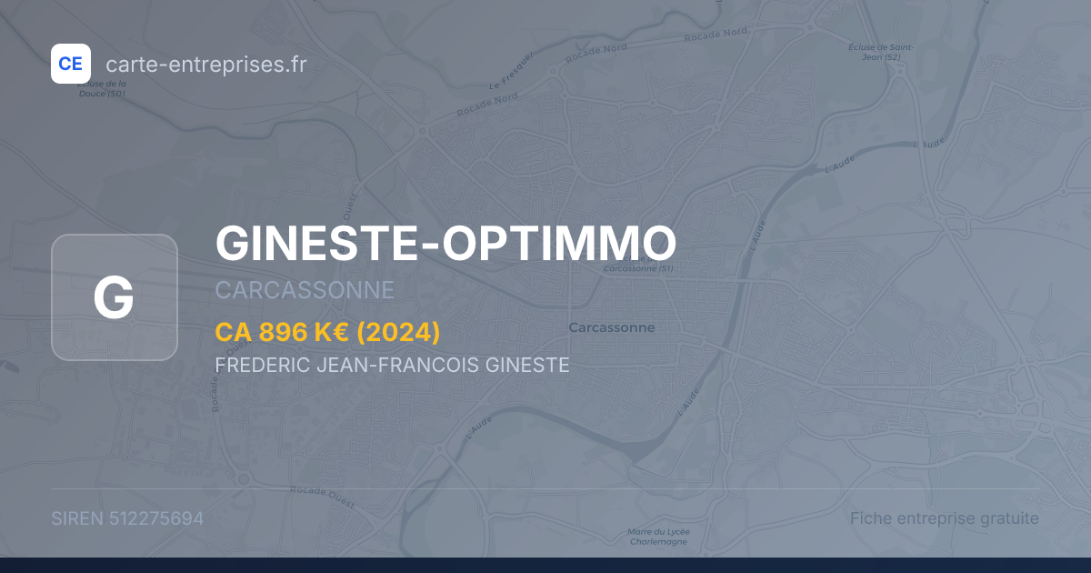 GINESTE-OPTIMMO — 512275694 — fiche entreprise