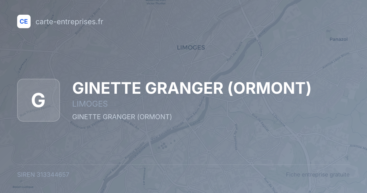 GINETTE GRANGER (ORMONT) — 313344657 — fiche entreprise