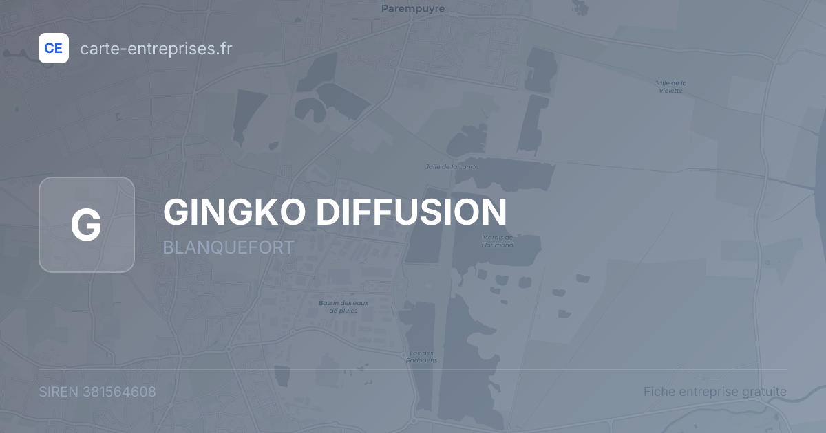 GINGKO DIFFUSION — 381564608 — fiche entreprise