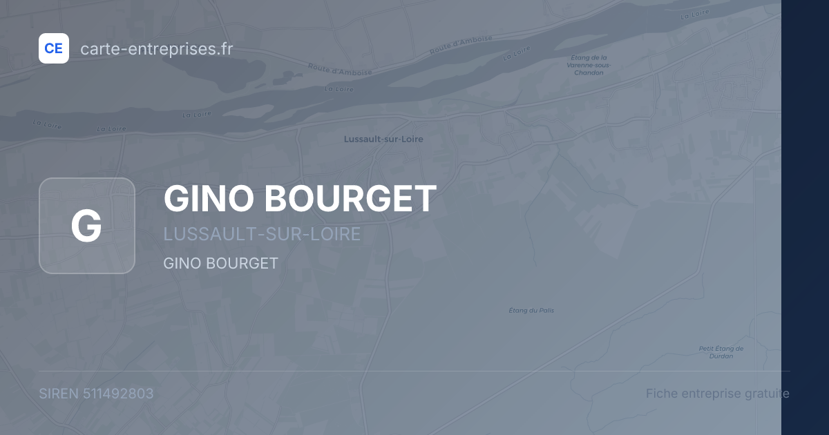 GINO BOURGET — 511492803 — fiche entreprise