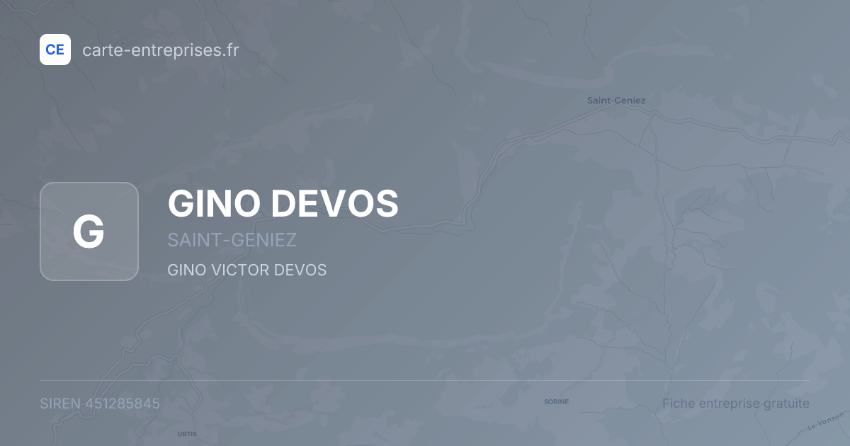 GINO DEVOS — 451285845 — fiche entreprise