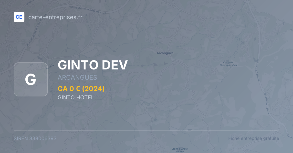 GINTO DEV — 838006393 — fiche entreprise