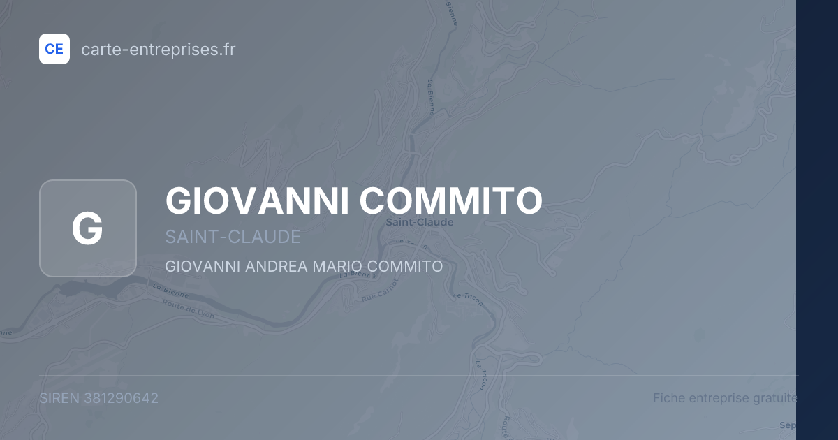 GIOVANNI COMMITO — 381290642 — fiche entreprise