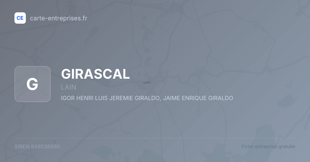 GIRASCAL — 849038690 — fiche entreprise