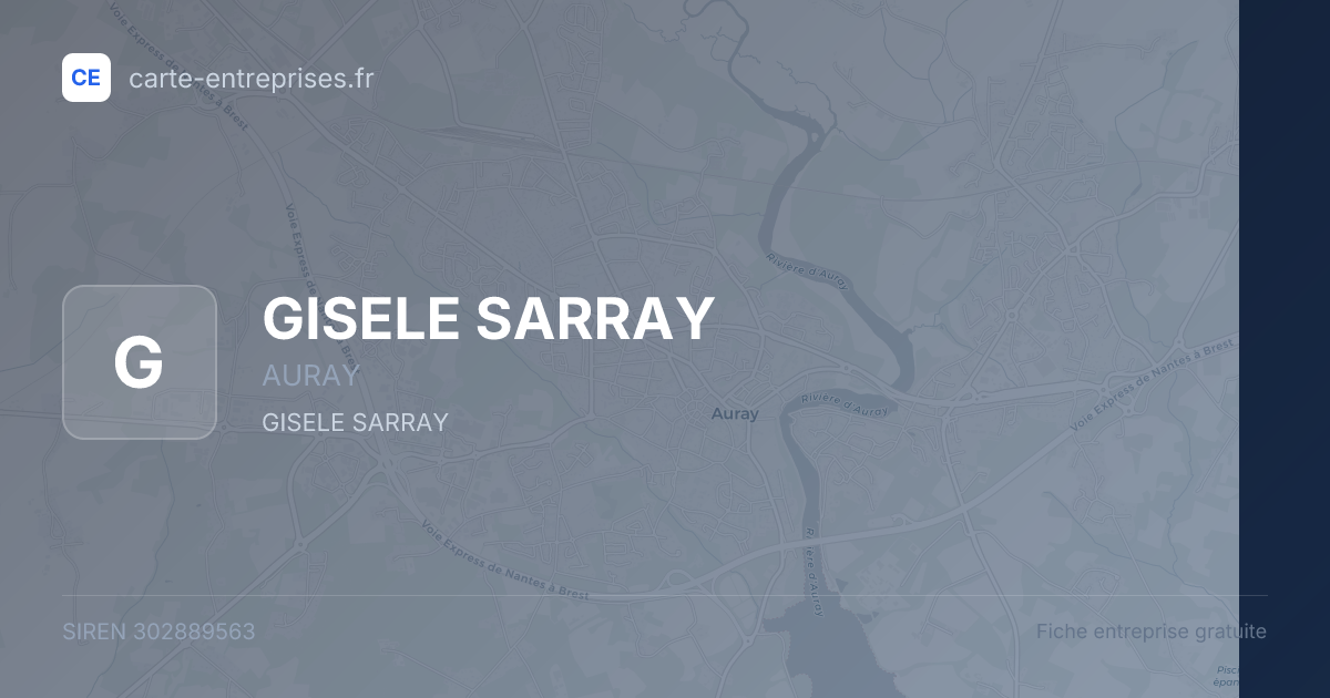 GISELE SARRAY — 302889563 — fiche entreprise