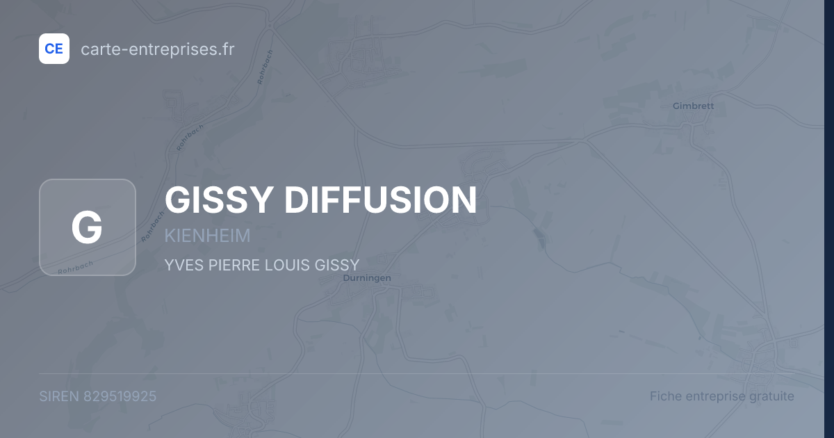GISSY DIFFUSION — 829519925 — fiche entreprise