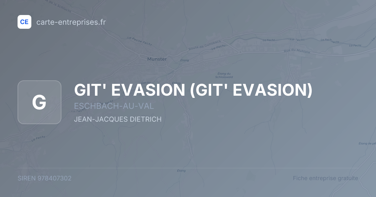 GIT' EVASION — 978407302 — fiche entreprise