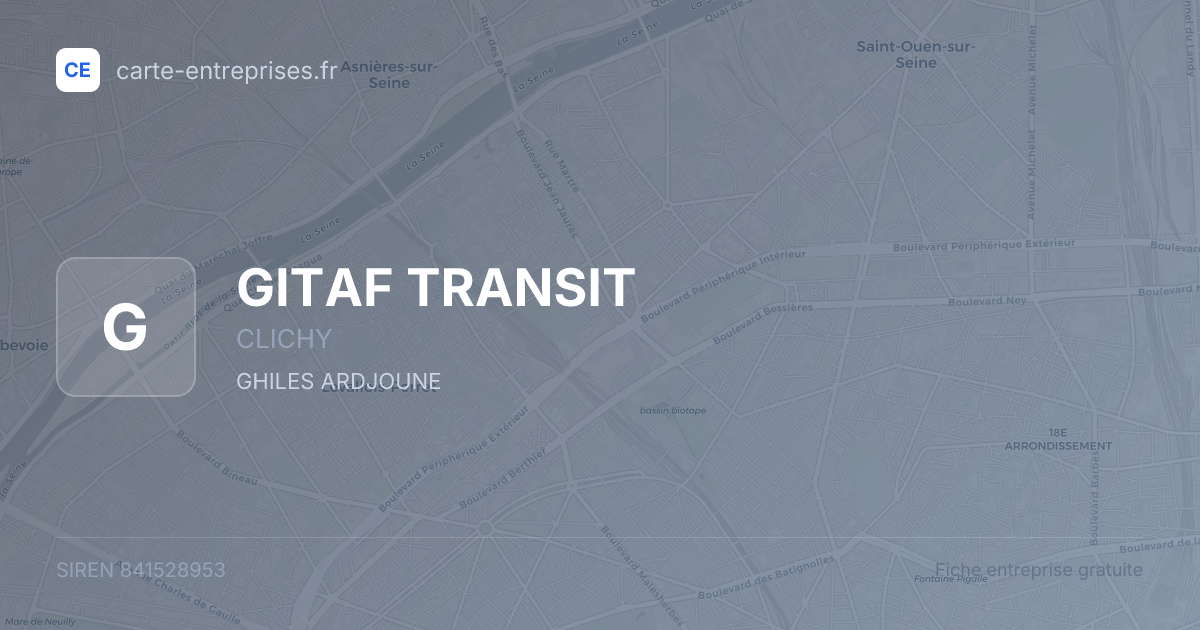 GITAF TRANSIT — 841528953 — fiche entreprise