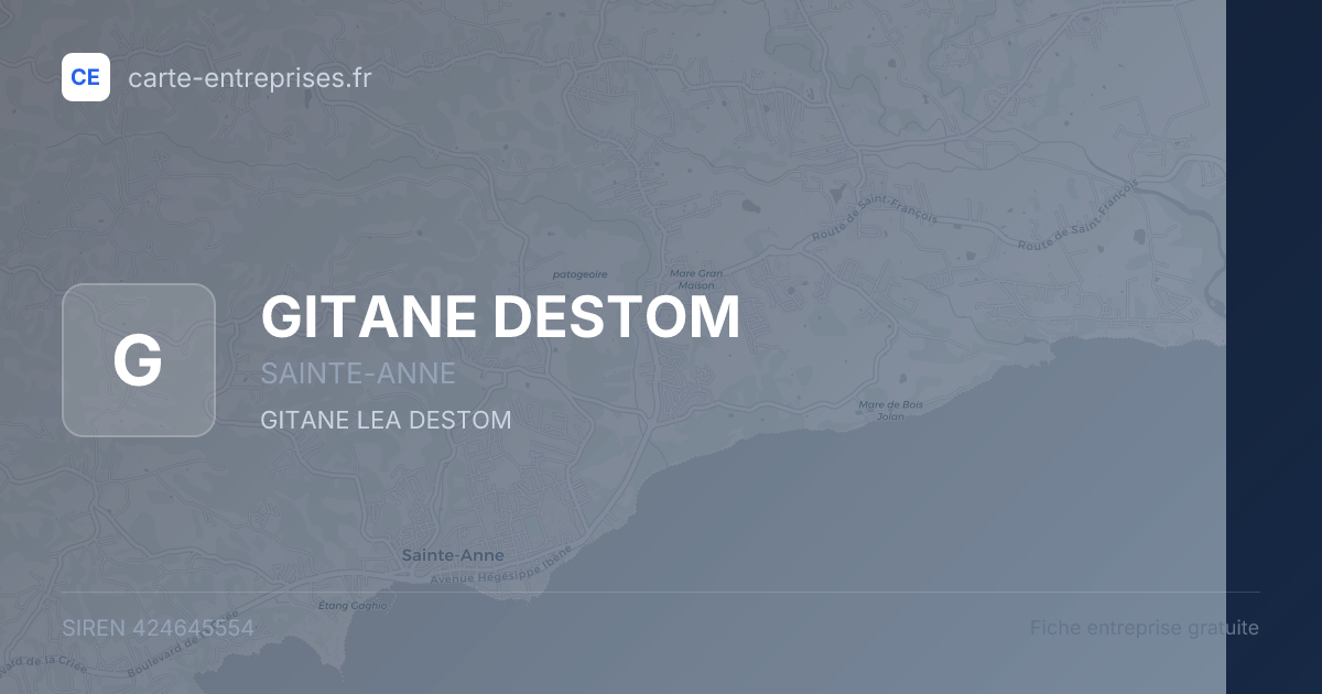 GITANE DESTOM — 424645554 — fiche entreprise