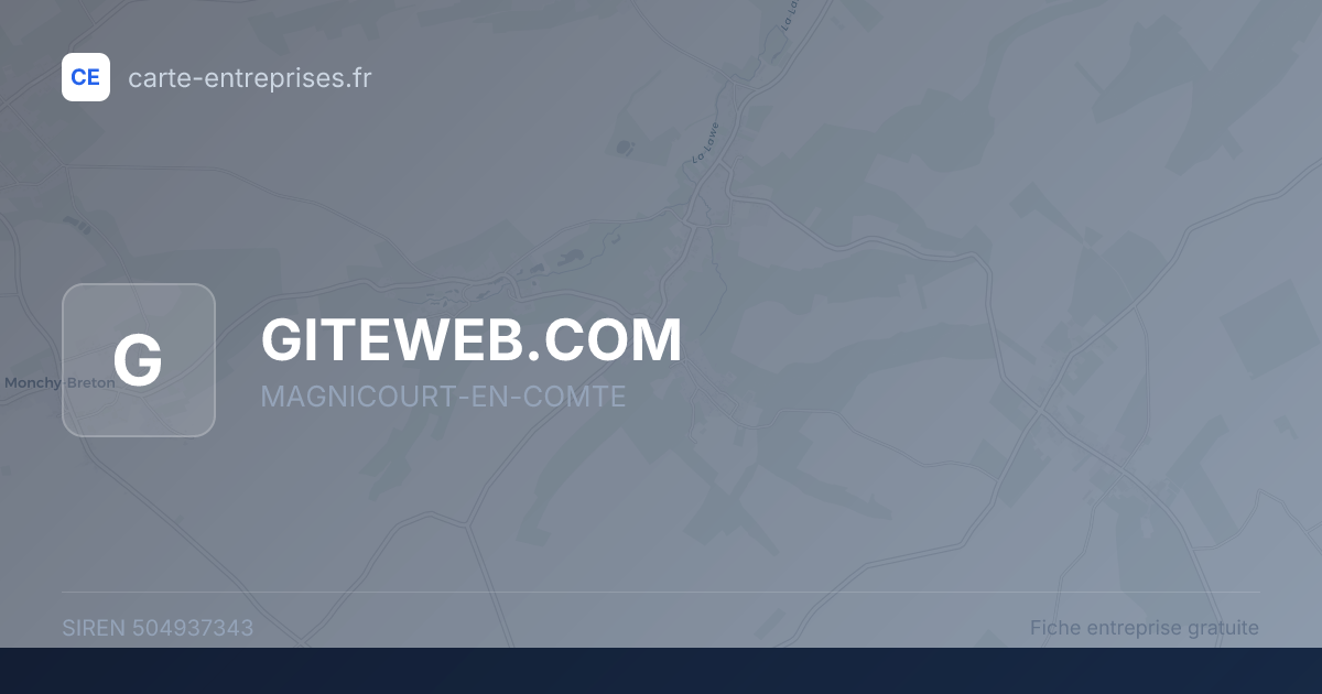 GITEWEB.COM — 504937343 — fiche entreprise