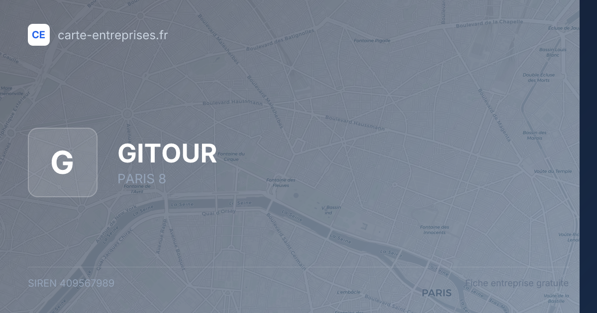 GITOUR — 409567989 — fiche entreprise