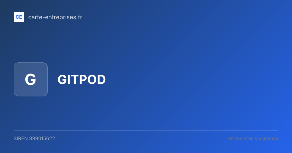 GITPOD — 899015622 — fiche entreprise