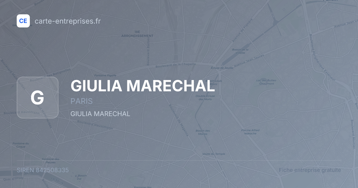 GIULIA MARECHAL — 842508335 — fiche entreprise