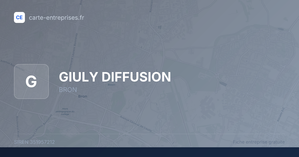 GIULY DIFFUSION — 351957212 — fiche entreprise