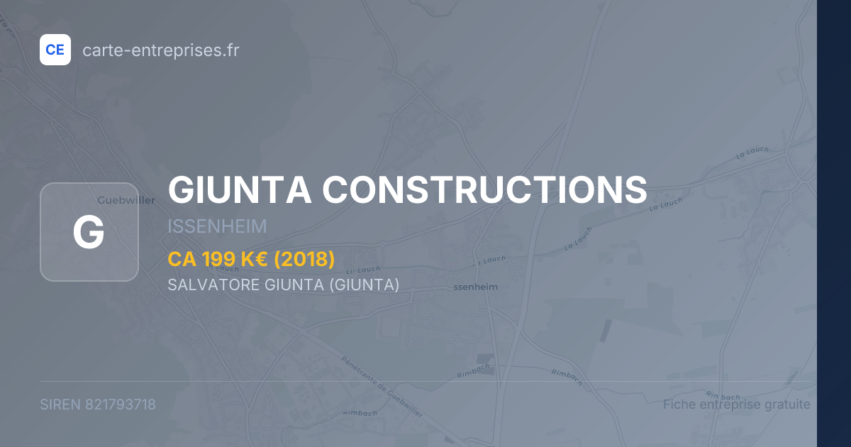 GIUNTA CONSTRUCTIONS — 821793718 — fiche entreprise