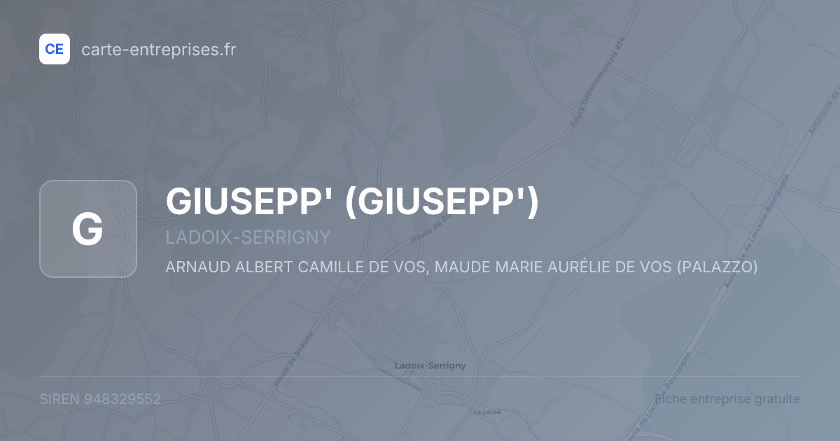GIUSEPP' — 948329552 — fiche entreprise