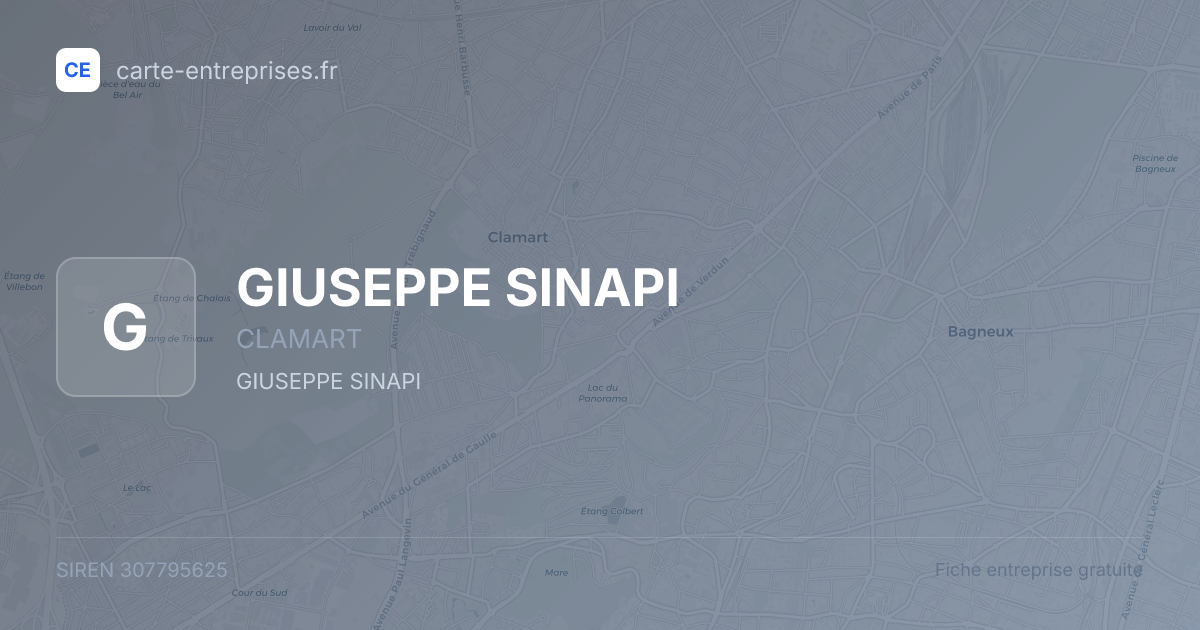 GIUSEPPE SINAPI — 307795625 — fiche entreprise