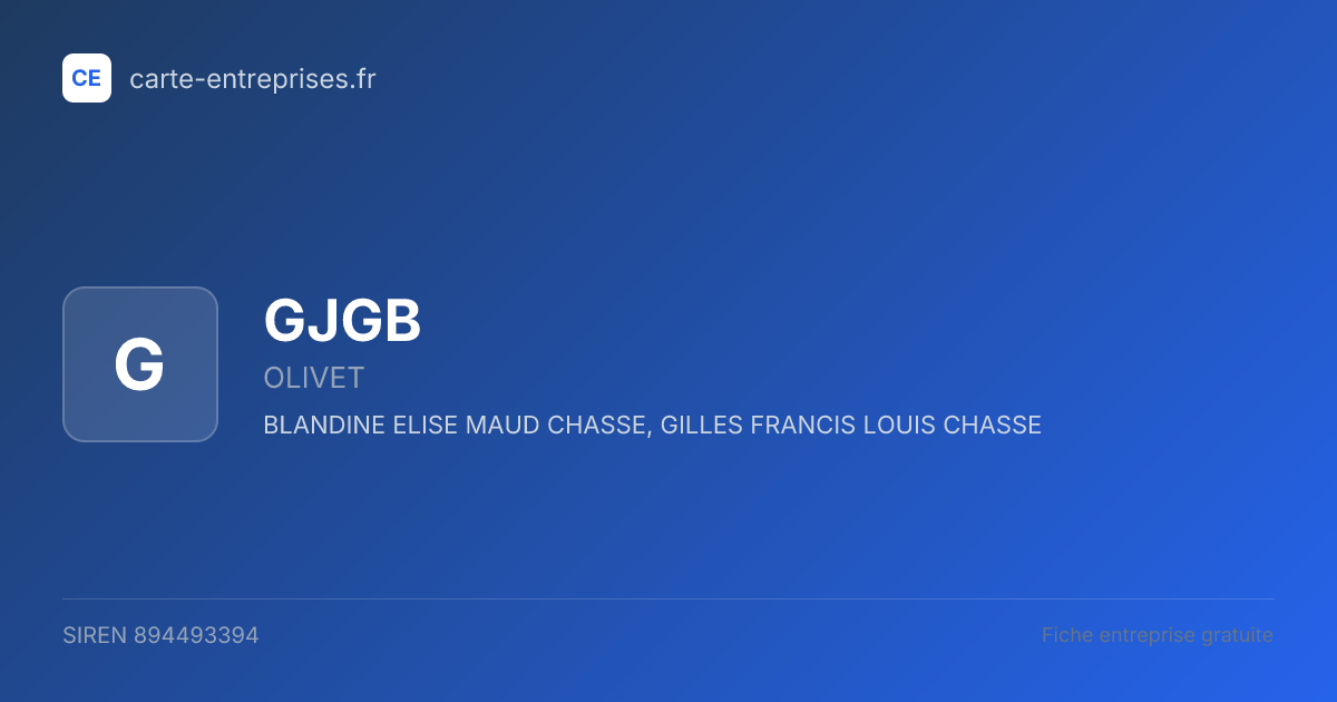 GJGB — 894493394 — fiche entreprise