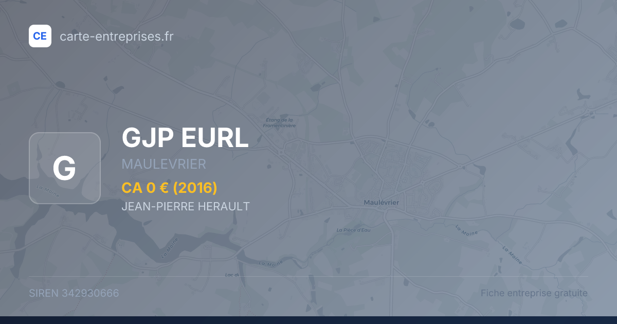GJP EURL — 342930666 — fiche entreprise