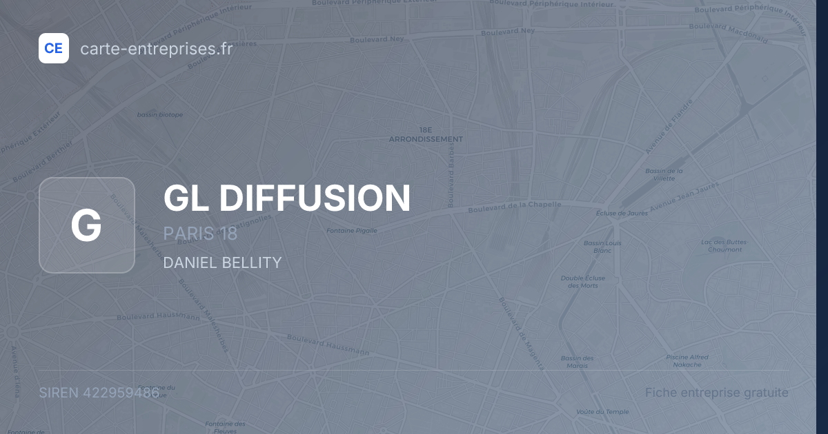 GL DIFFUSION — 422959486 — fiche entreprise