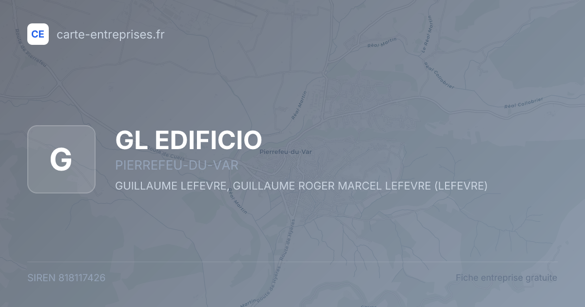 GL EDIFICIO — 818117426 — fiche entreprise