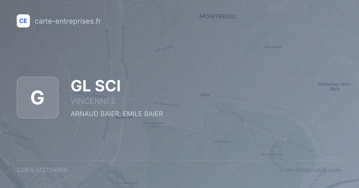 GL SCI — 512724808 — fiche entreprise