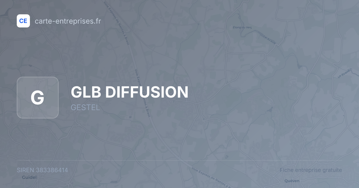 GLB DIFFUSION — 383386414 — fiche entreprise