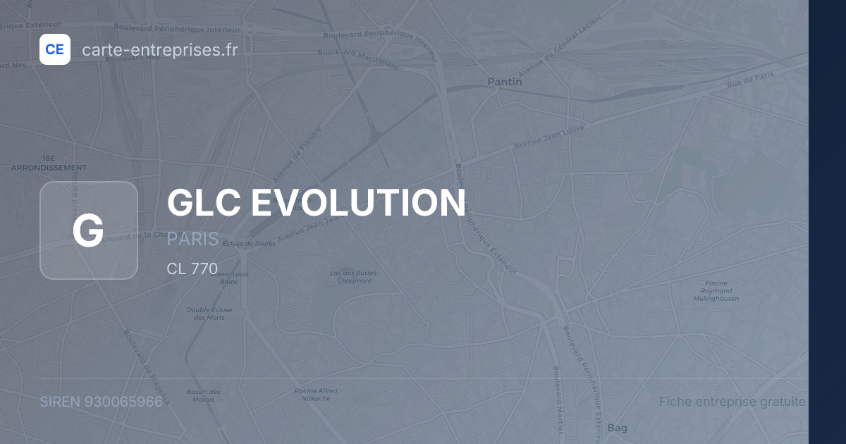 GLC EVOLUTION — 930065966 — fiche entreprise