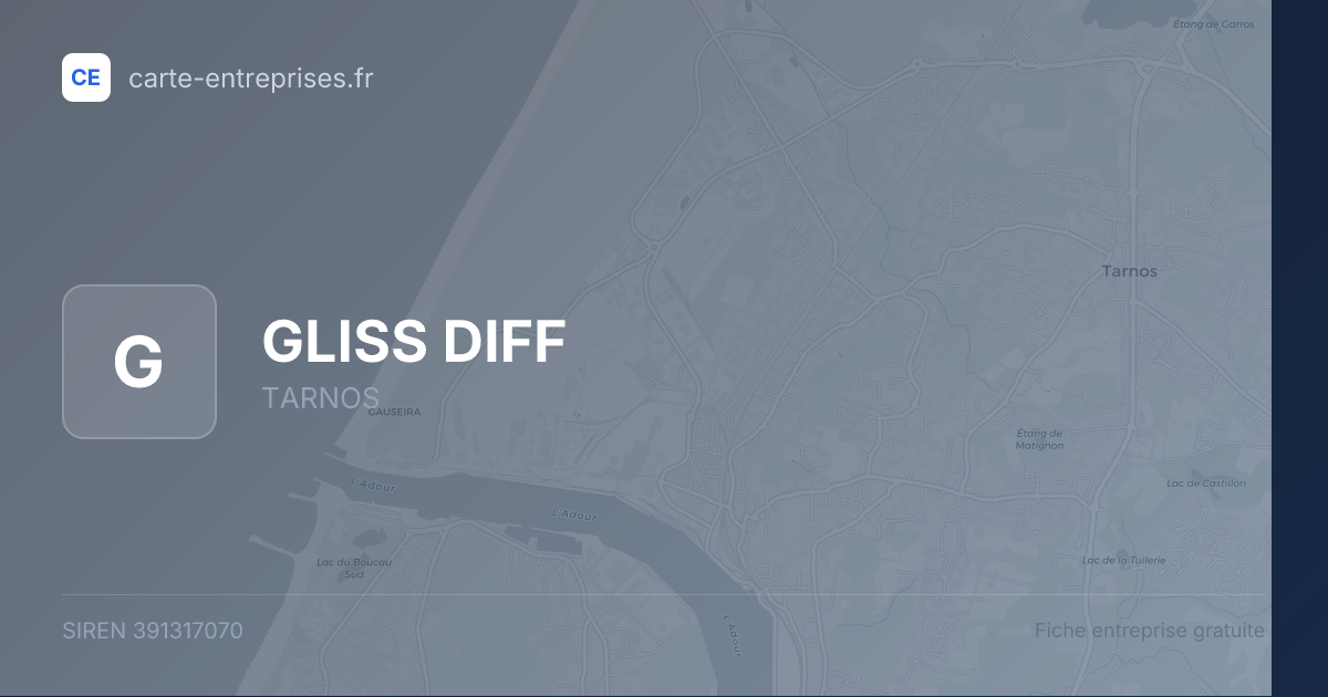 GLISS DIFF — 391317070 — fiche entreprise
