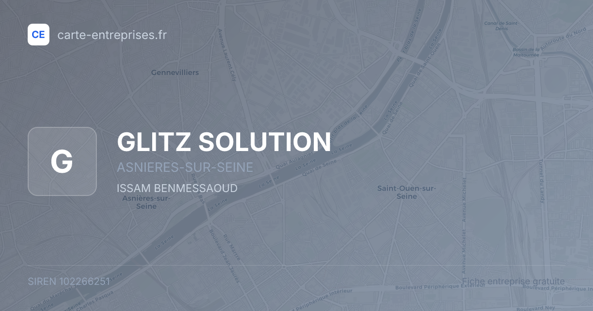 GLITZ SOLUTION — 102266251 — fiche entreprise