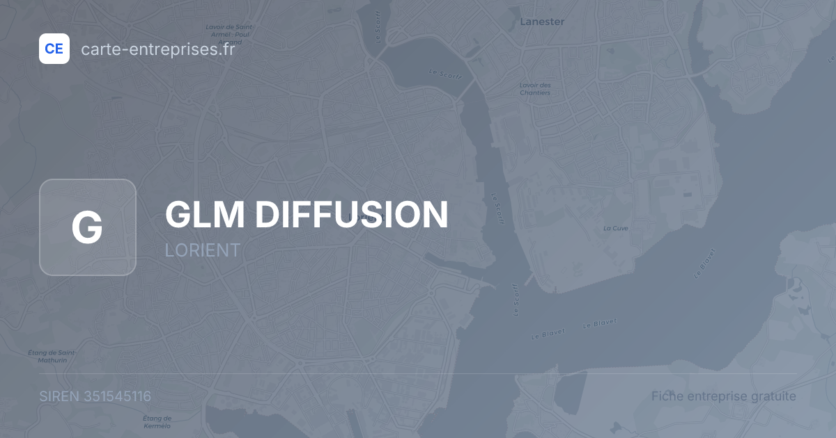 GLM DIFFUSION — 351545116 — fiche entreprise