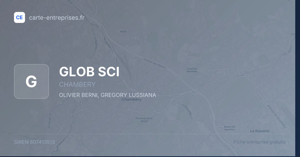 GLOB SCI — 807413513 — fiche entreprise