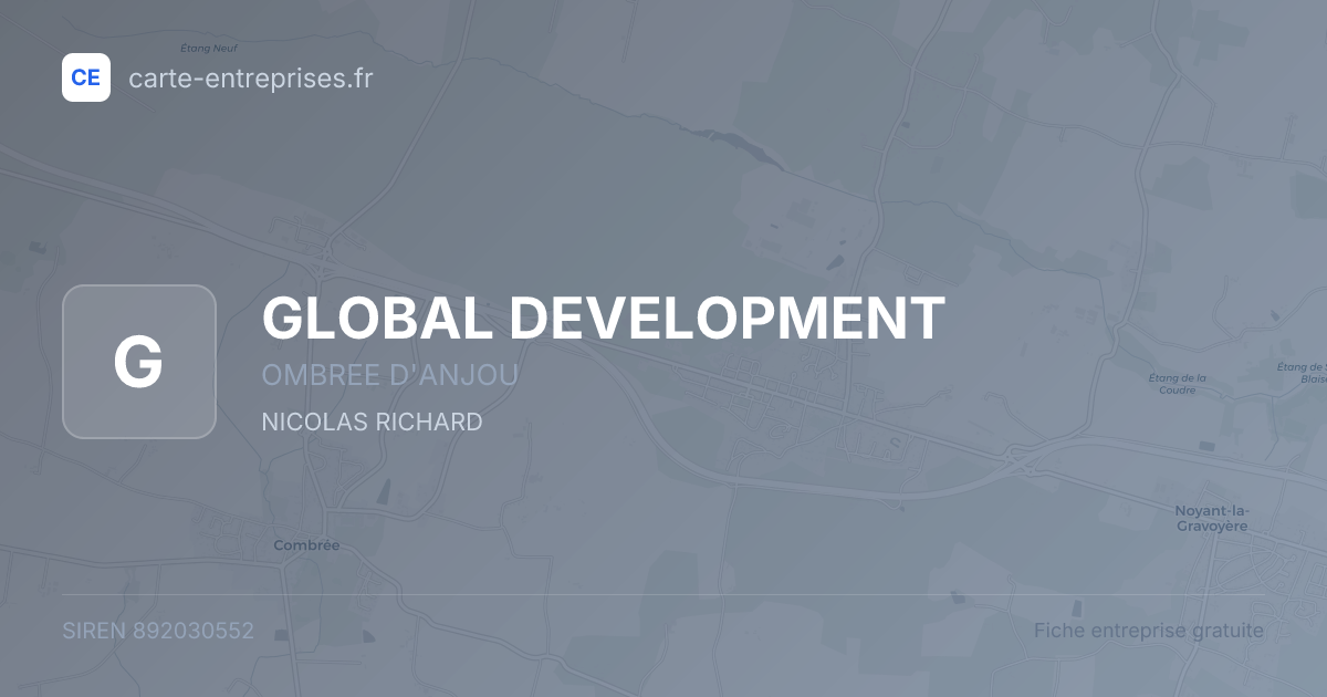 GLOBAL DEVELOPMENT — 892030552 — fiche entreprise