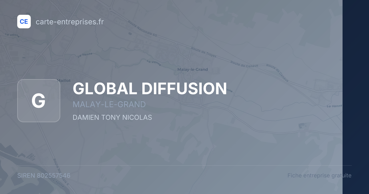 GLOBAL DIFFUSION — 802557546 — fiche entreprise