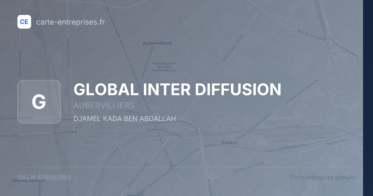 GLOBAL INTER DIFFUSION — 878882992 — fiche entreprise