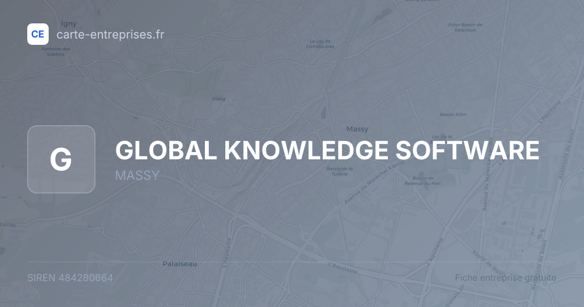 GLOBAL KNOWLEDGE SOFTWARE — 484280664 — fiche entreprise