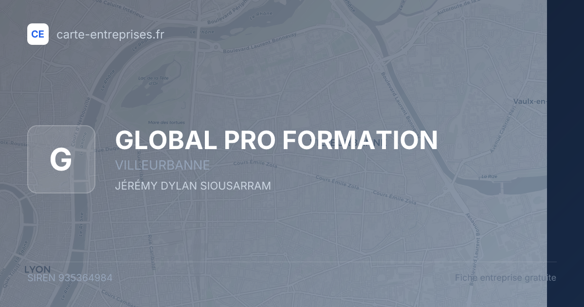 GLOBAL PRO FORMATION — 935364984 — fiche entreprise