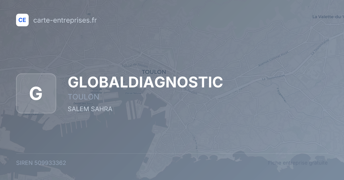 GLOBALDIAGNOSTIC — 509933362 — fiche entreprise