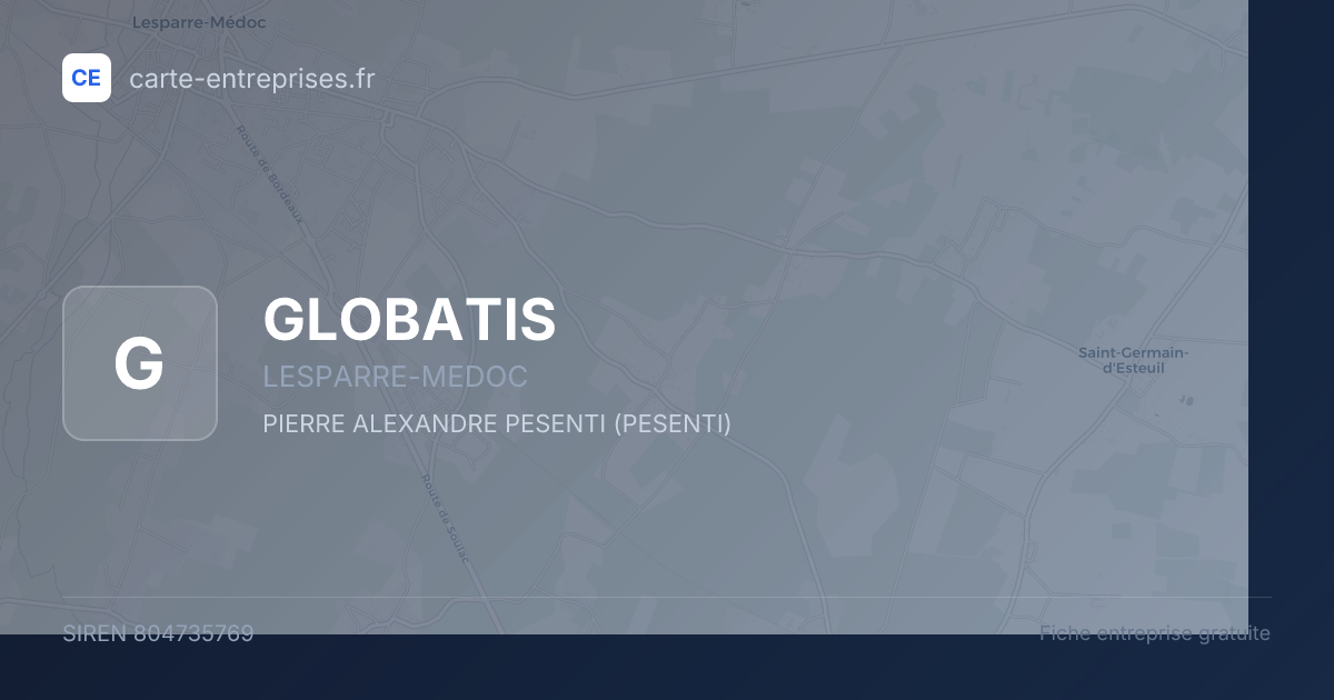 GLOBATIS — 804735769 — fiche entreprise