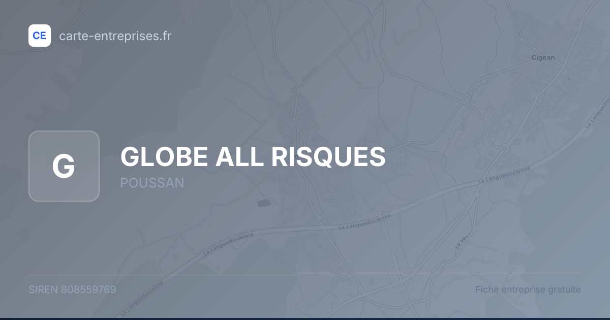 GLOBE ALL RISQUES — 808559769 — fiche entreprise
