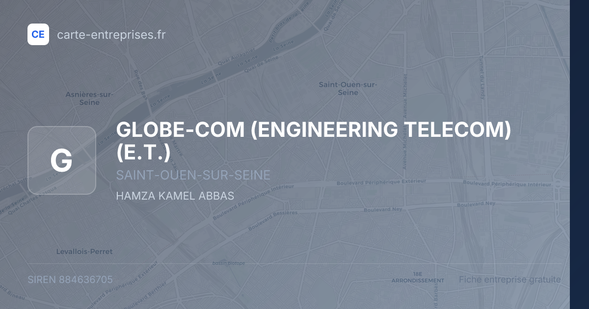 GLOBE-COM (ENGINEERING TELECOM) (E.T.) — 884636705 — fiche entreprise