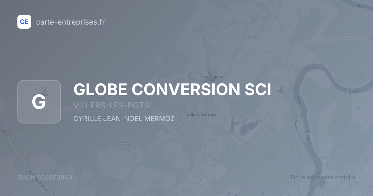 GLOBE CONVERSION SCI — 803803840 — fiche entreprise