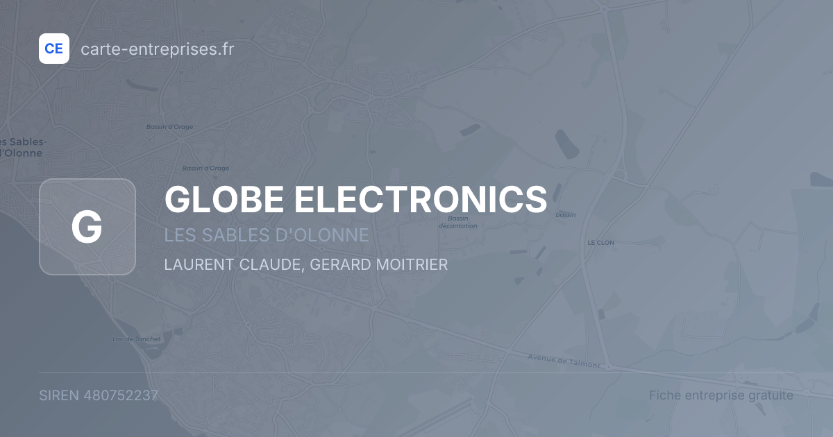 GLOBE ELECTRONICS — 480752237 — fiche entreprise